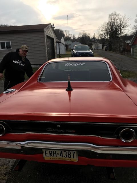 1968 Orange Dodge Charger Coupe
