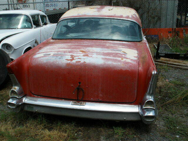 1957 Red Chevrolet Bel Air/150/210 Coupe