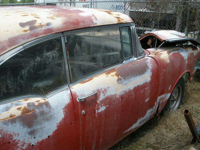 1957 Red Chevrolet Bel Air/150/210 Coupe
