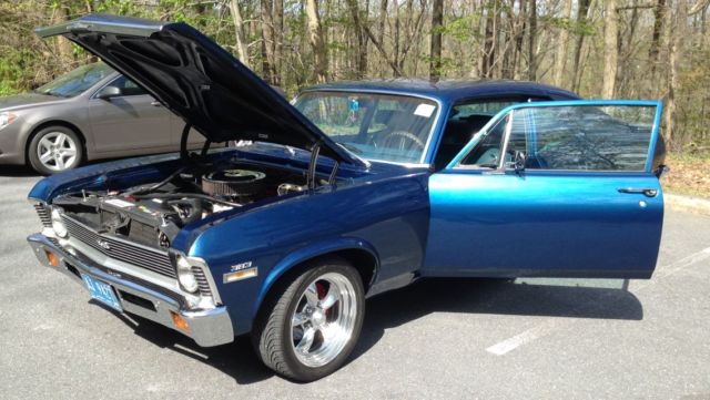 1971 Mettalic Blue Chevrolet Nova 2 door coupe