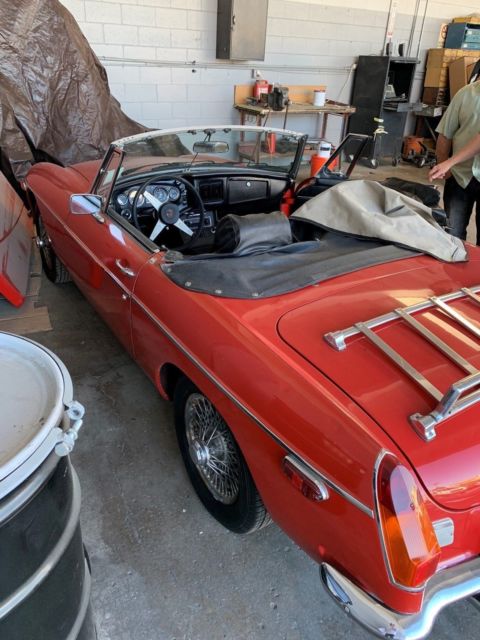 1974 Red MG MGB Convertible
