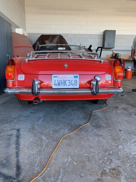 1974 Red MG MGB Convertible