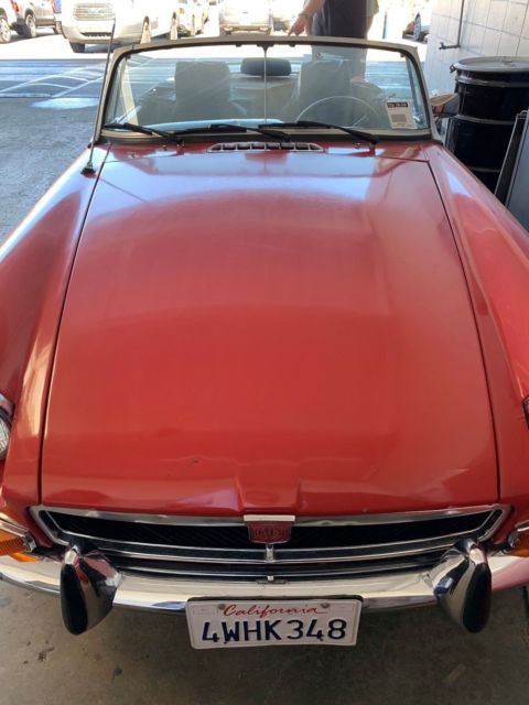 1974 Red MG MGB Convertible