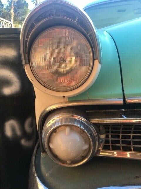 1955 Sea Spirit Green over Snowshoe white Ford Fairlane Sedan