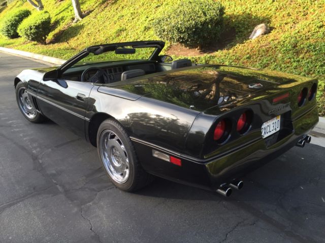 1987 Black Chevrolet Corvette Convertible
