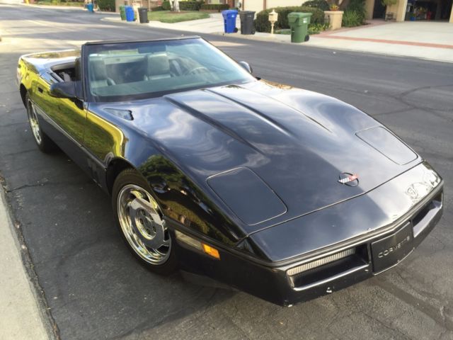 1987 Black Chevrolet Corvette Convertible