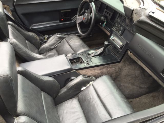 1987 Black Chevrolet Corvette Convertible