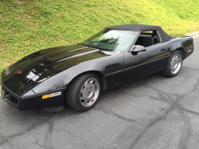 1987 Black Chevrolet Corvette Convertible