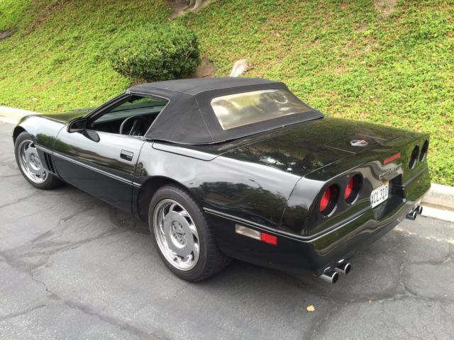 1987 Black Chevrolet Corvette Convertible