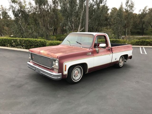 1977 Burgundy Chevrolet C-10 Standard Cab Pickup