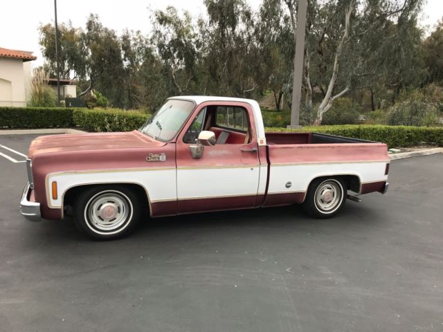 1977 Burgundy Chevrolet C-10 Standard Cab Pickup