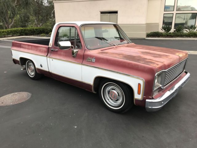 1977 Burgundy Chevrolet C-10 Standard Cab Pickup