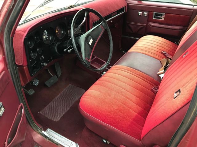 1977 Burgundy Chevrolet C-10 Standard Cab Pickup