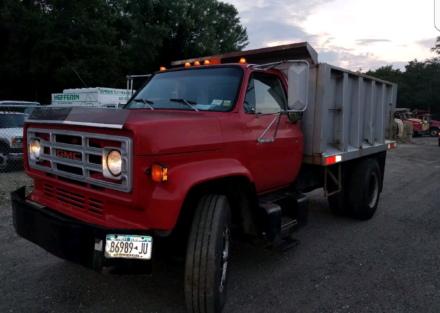 1989 Red GMC Sierra 3500 Dump Truck