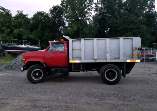 1989 Red GMC Sierra 3500 Dump Truck