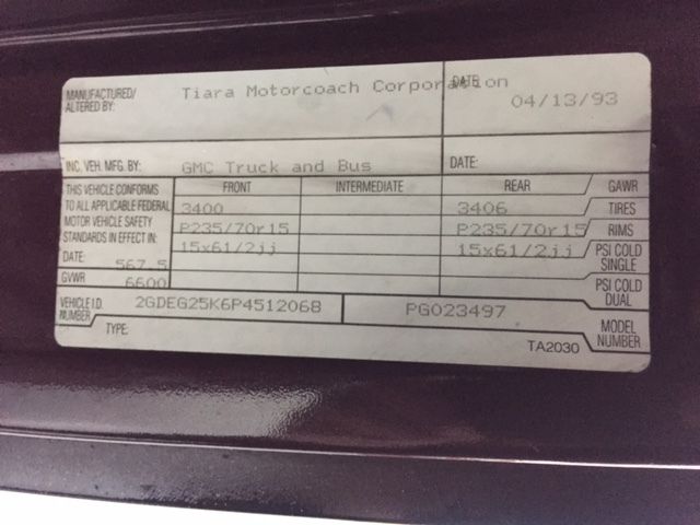 1993 Burgundy GMC Vandura