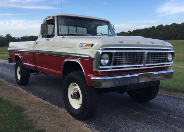 1970 Red & White Ford F-250 Standard Cab Pickup