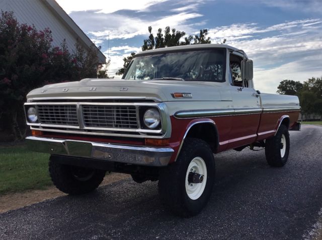 1970 Red & White Ford F-250 Standard Cab Pickup