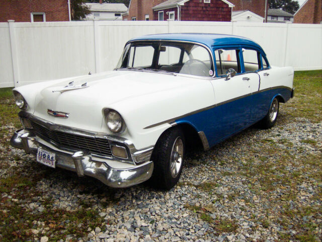 1956 Blue/White Chevrolet Bel Air/150/210 Sedan