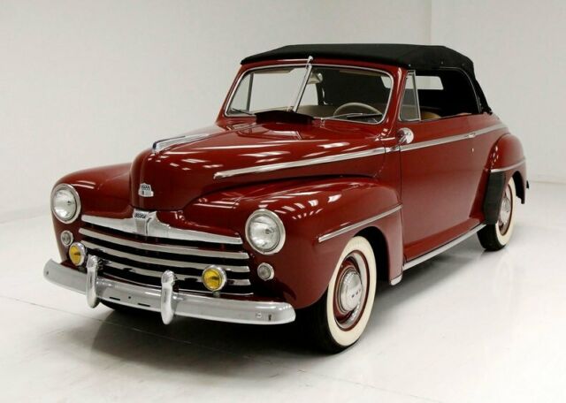 1948 Burgundy Ford Super Deluxe Convertible