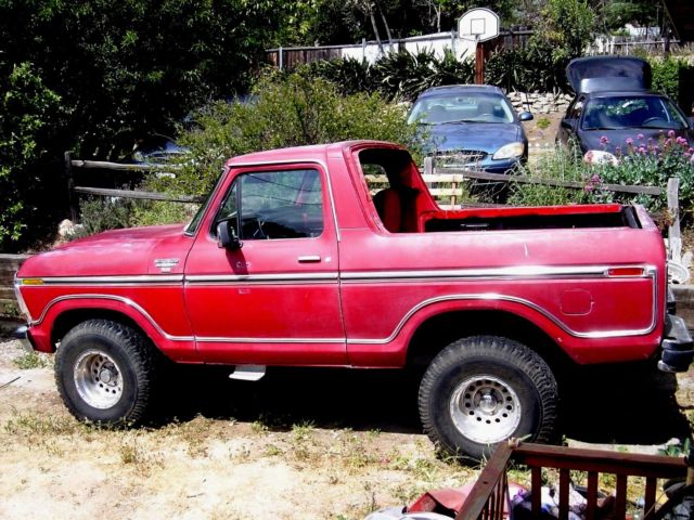 1978 Red Ford Bronco SUV