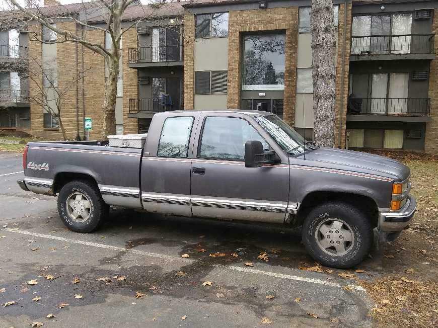 1992 Gray Chevrolet Silverado 1500 Extended Cab Pickup