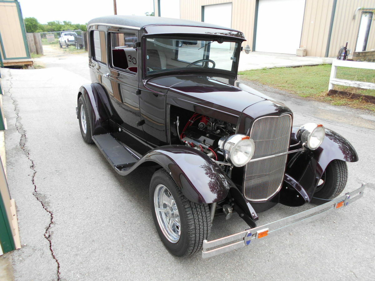 1930 Black Cherry Ford Tudor Sedan
