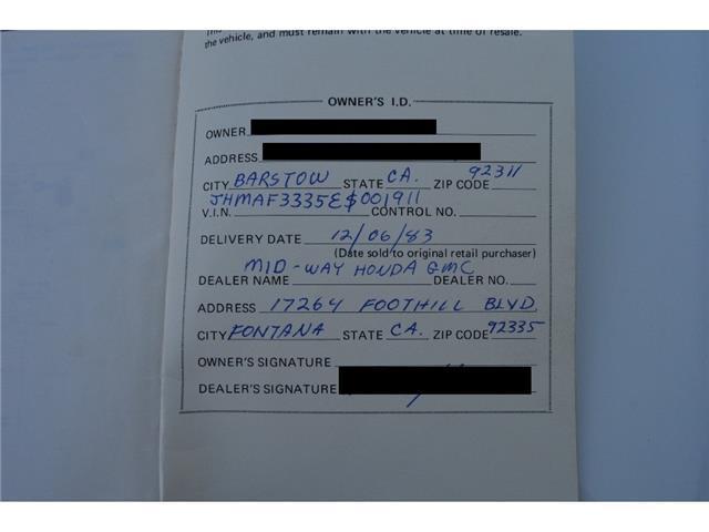 1984 White Honda Civic CRX 2 Door Hatchback