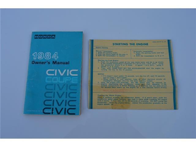 1984 White Honda Civic CRX 2 Door Hatchback