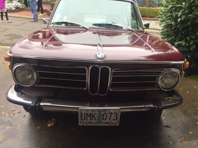 1973 Maroon BMW 2002 Coupe
