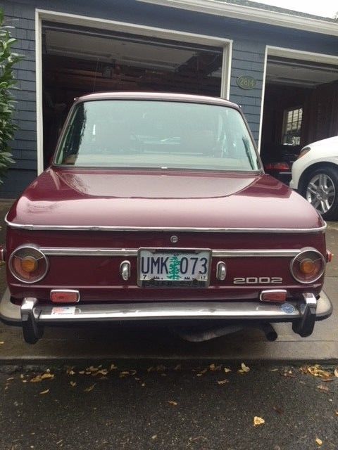 1973 Maroon BMW 2002 Coupe