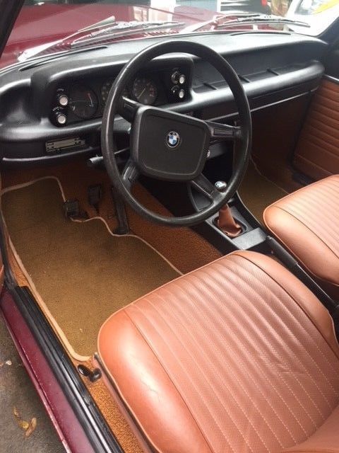 1973 Maroon BMW 2002 Coupe