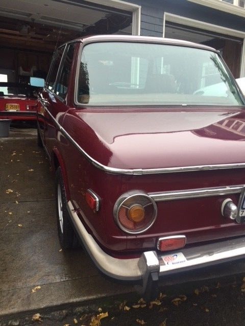 1973 Maroon BMW 2002 Coupe