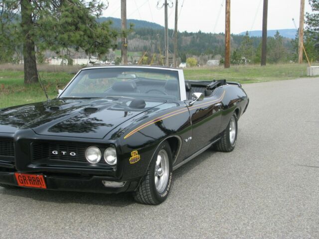 1969 Black Pontiac GTO Convertible