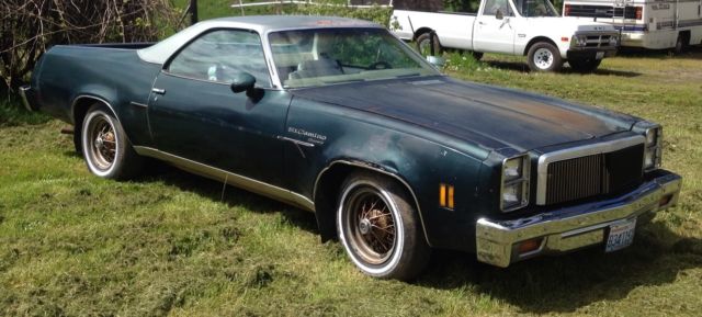 1977 Green Chevrolet El Camino Pickup