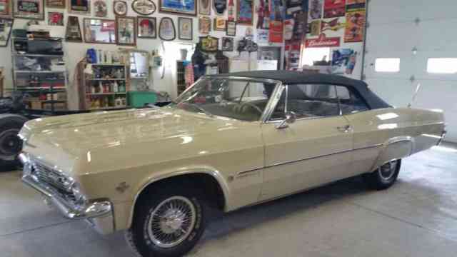 1965 Tan Chevrolet Impala Convertible