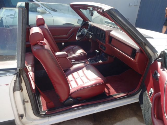 1984 White Ford Mustang Convertible