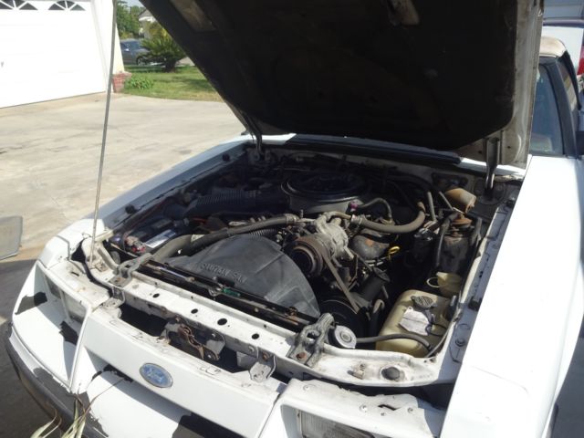 1984 White Ford Mustang Convertible