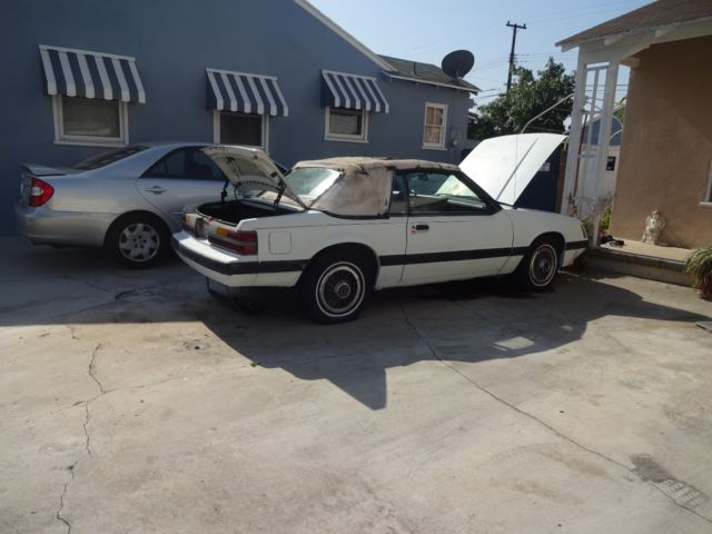 1984 White Ford Mustang Convertible