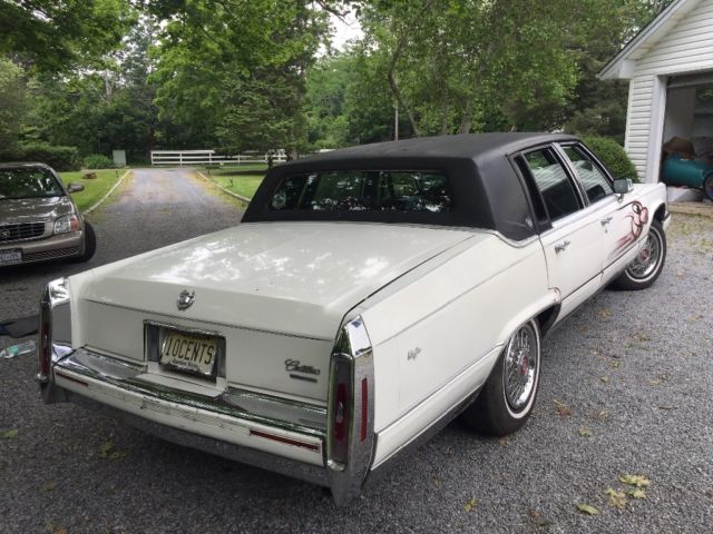 1991 White Cadillac Brougham