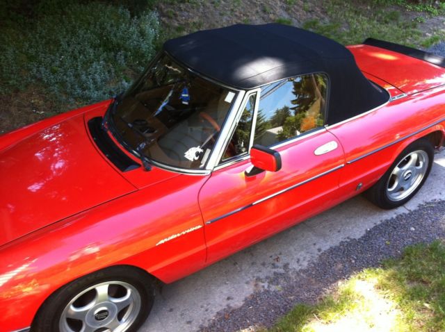1983 Red Alfa Romeo Spider Convertible