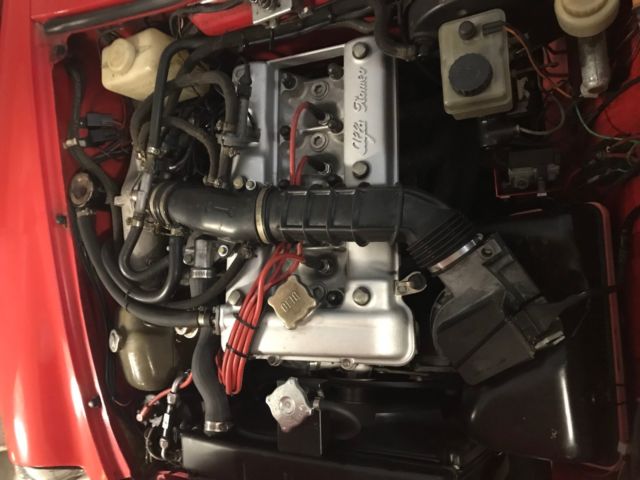 1983 Red Alfa Romeo Spider Convertible