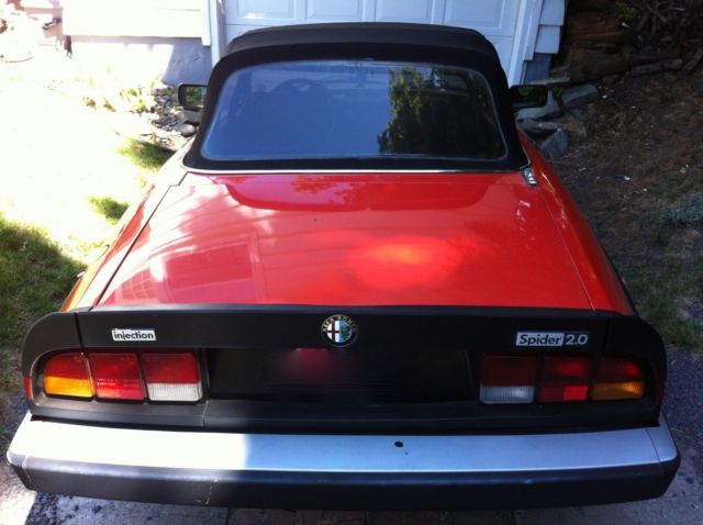 1983 Red Alfa Romeo Spider Convertible