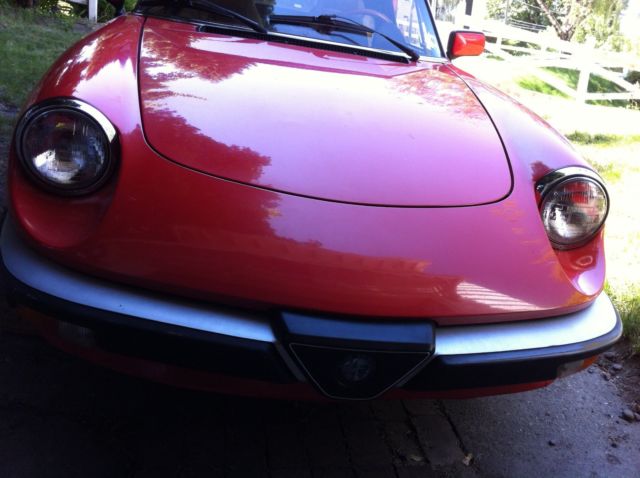 1983 Red Alfa Romeo Spider Convertible