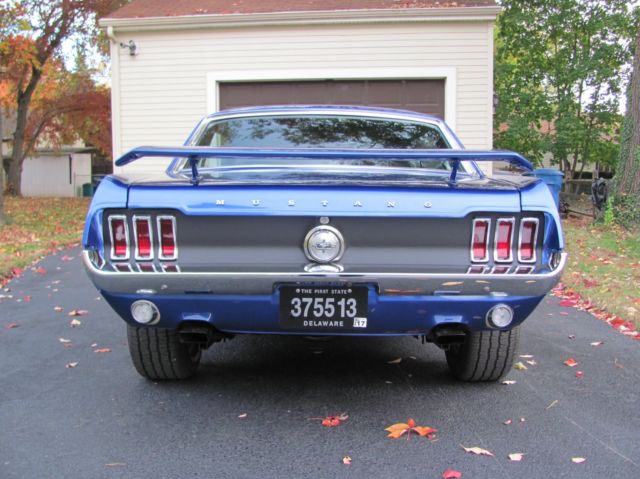 1967 Blue Ford Mustang