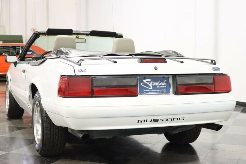 1991 White Ford Mustang Convertible