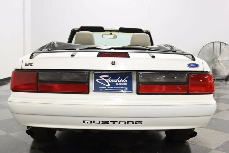 1991 White Ford Mustang Convertible