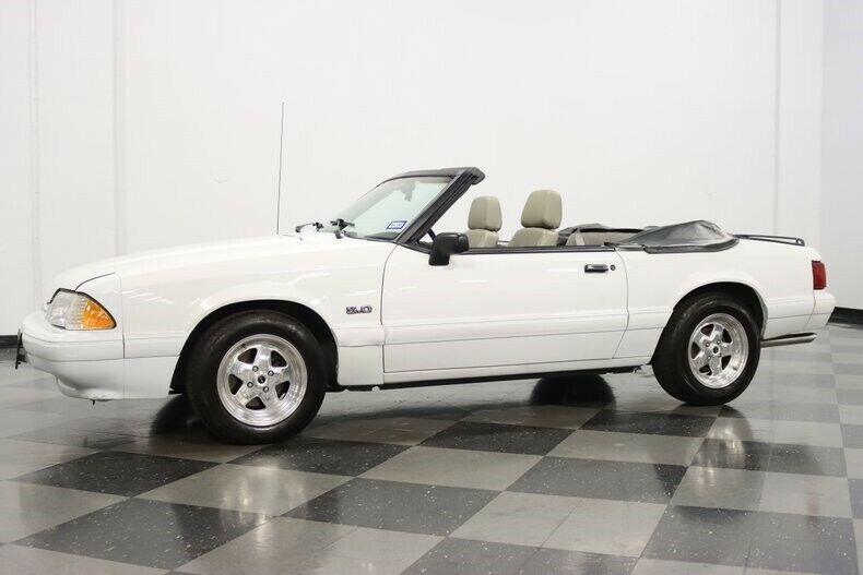 1991 White Ford Mustang Convertible