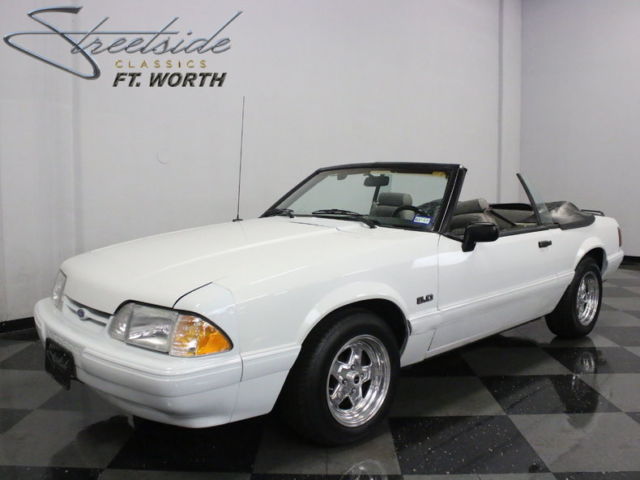 1991 White Ford Mustang Convertible