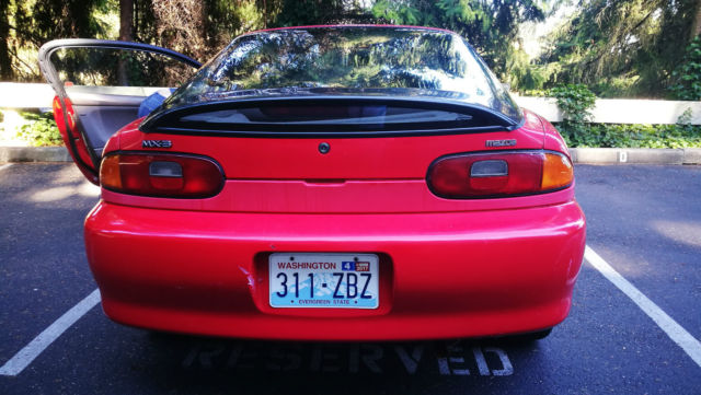 1993 Red Mazda MX-3 Hatchback
